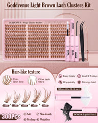 Goddvenus Lash adhesive, seal, and tweezers included for secure DIY application