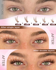 Goddvenus Brown lash clusters 15mm for dramatic-but-soft fringe