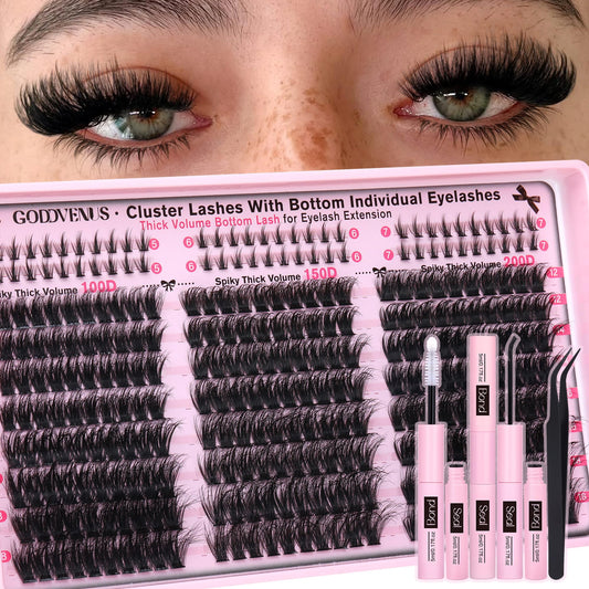 Goddvenus Fluffy Lash Clusters Kit packaging for premium at-home styling