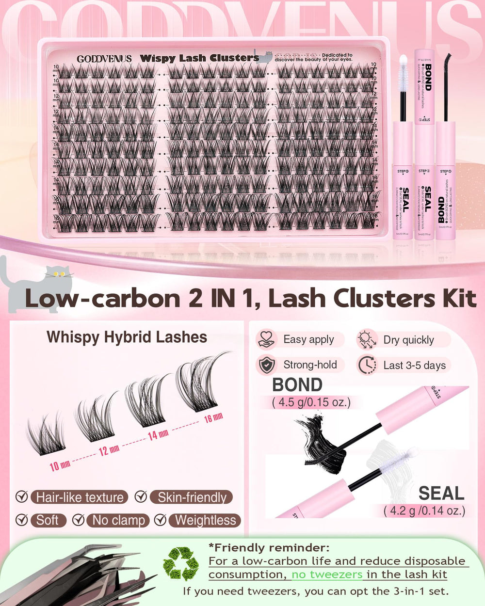 Goddvenus DIY application kit for easy at home lashes.