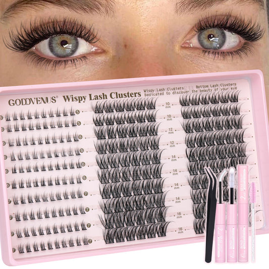 Goddvenus top wispy lash clusters for wide-eyed, natural blend