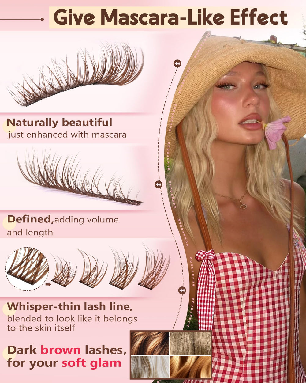 Goddvenus lash clusters tweezers for precise placement