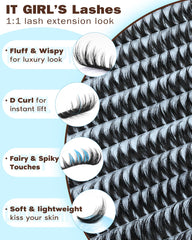 Goddvenus Natural Look Lash Clusters blend seamlessly with real lashes.