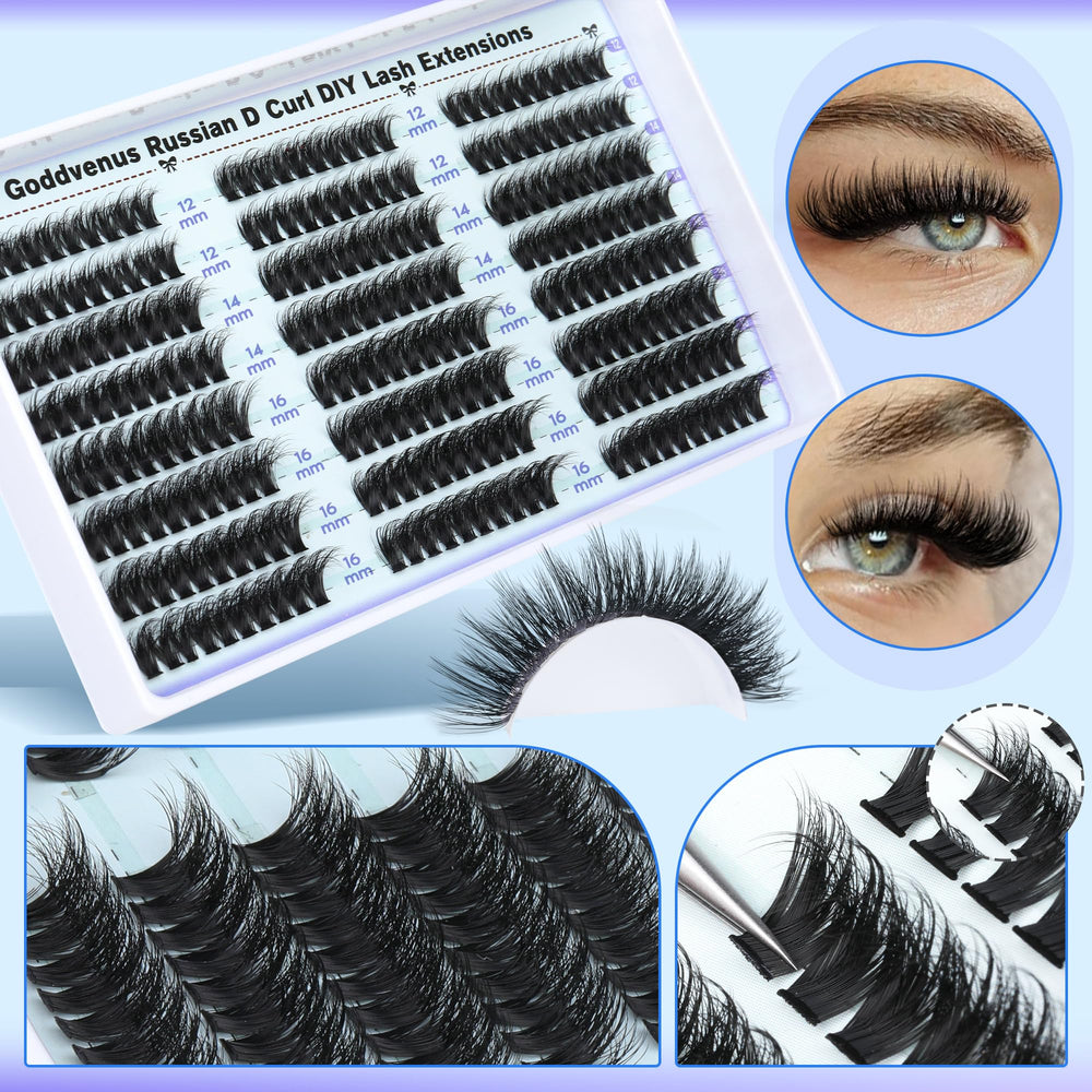 Goddvenus Wispy Clusters forming a subtle to statement finish