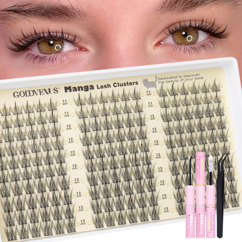 Goddvenus wispy lash clusters 11mm natural look and light feel for everyday wear