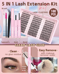 Goddvenus Wispy Lash Clusters Kit lengths from 10 to 16 mm for versatile looks.
