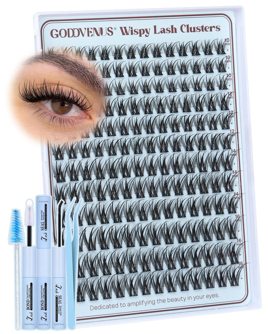 Goddvenus wispy lash clusters kit packaging for easy home application