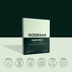 GODESAN hydrogel mask features tea tree and ginseng for balanced skin oil.