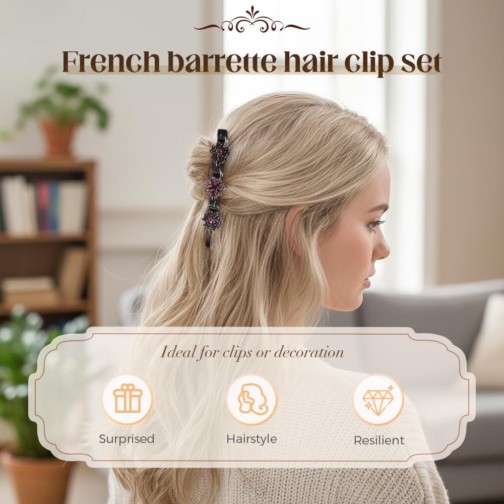 Godmifa crystal braid hair clip enhances braids with elegant shine.