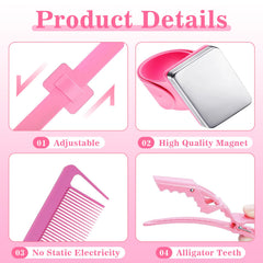 Goiple alligator hair clips hold sections firmly without leaving dents.