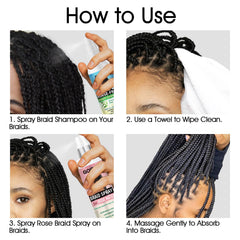 Goiple Braid Spray before and after smoothing and shine