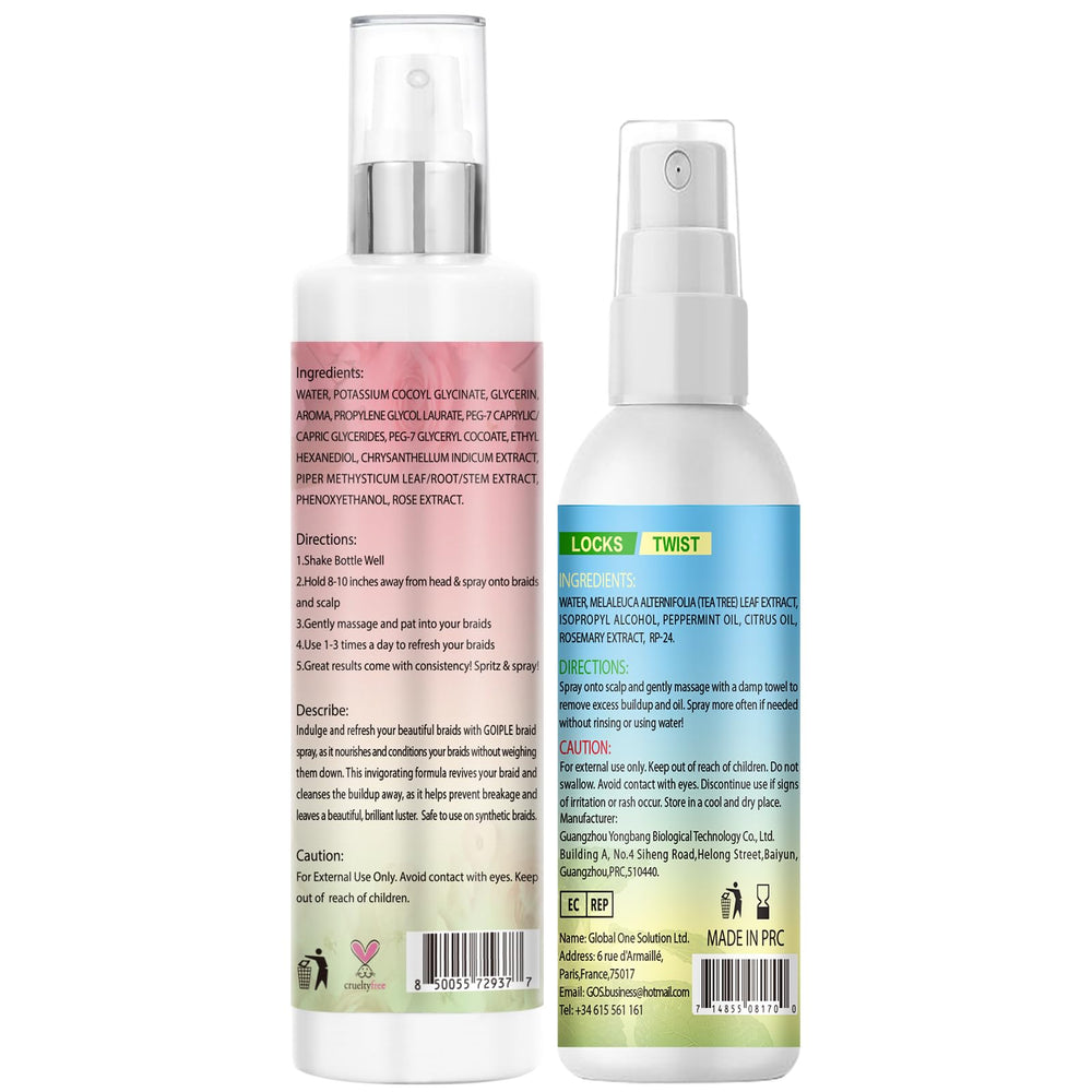 Goiple Braid Spray packaging 2pcs in the box