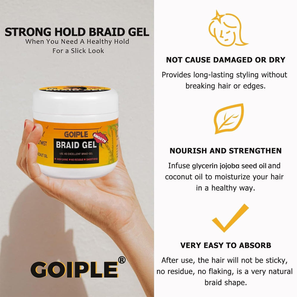 Goiple 16 oz loc gel for long-lasting hold during retwists and braids
