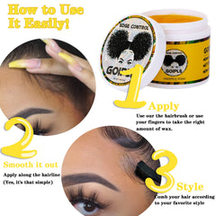Goiple edge control scarf included for gentle edge wrapping during styling.