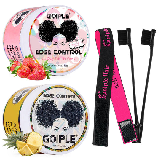 Goiple Edge Control Wax pink 4oz pack for long-lasting smooth edges.