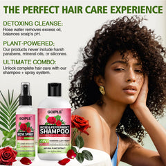 Goiple rose water 2-in-1 shampoo condition bottle with lightweight moisture