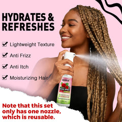 Goiple Rose Water Spray braids definition with a light, non-greasy touch.