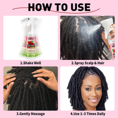 Goiple Rose Water Spray adds shine to clean, healthy-looking locs.