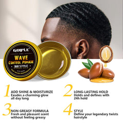 Goiple strong hold wave grease helps lock in wave patterns
