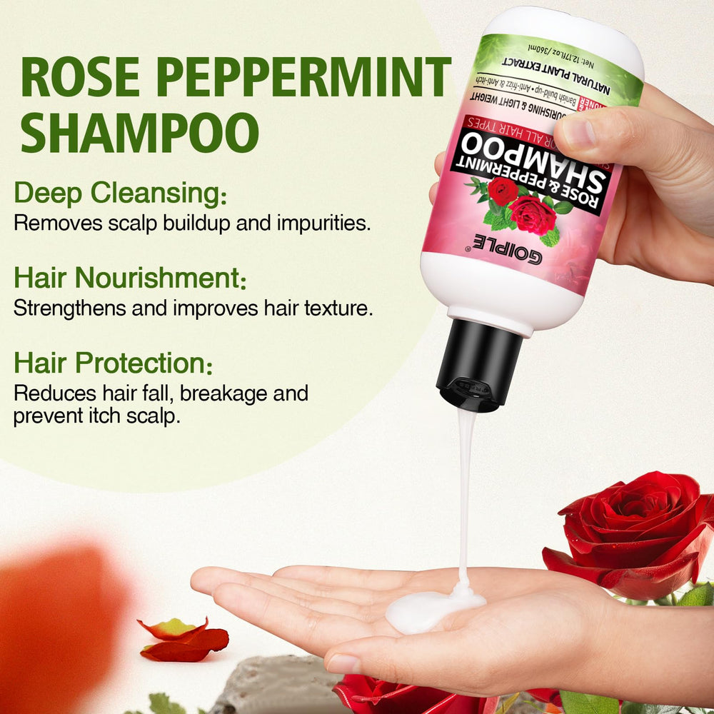 Goiple sulfate-free rose mint shampoo bottle for color-treated hair