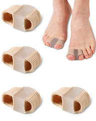 Golbylicc bunion toe separators pack viewed from top; promotes toe alignment and comfort