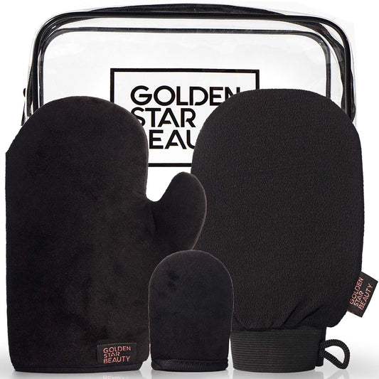 Golden Star Beauty tanning mitt double-sided for smooth, streak-free application.
