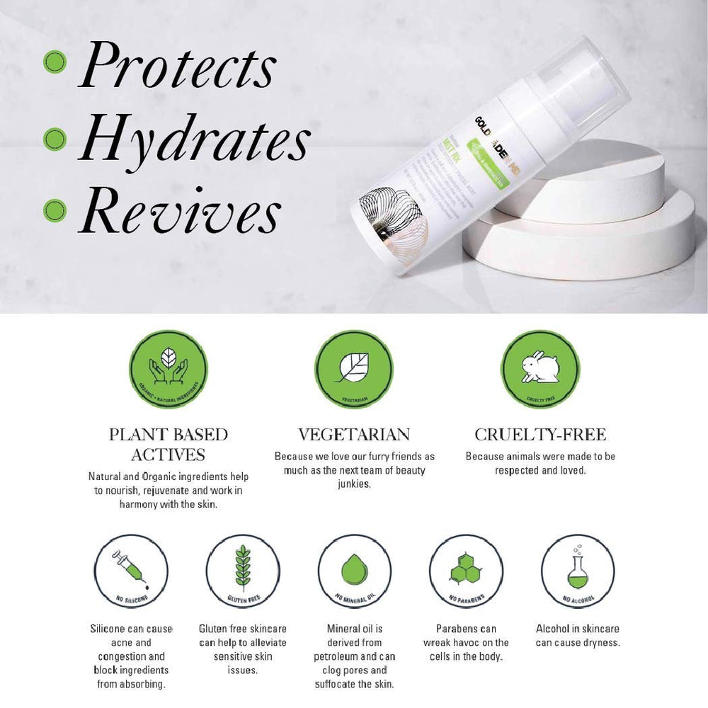 Plant stem cells and antioxidants detail on Mist RX bottle