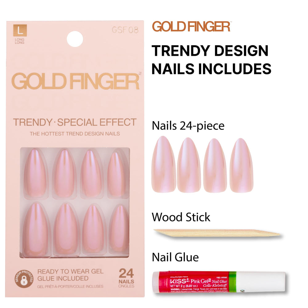 Goldfinger pink gel glue 2ml enabling secure at-home application