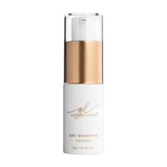 Goldie Locks dry shampoo bottle-pour shows powder release for quick refresh.