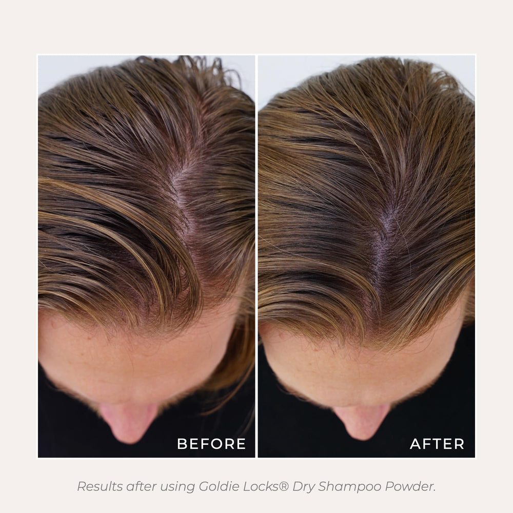 Goldie Locks dry shampoo extensions-safe ensures compatibility with extensions and color-treated strands.
