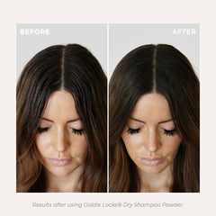 Goldie Locks dry shampoo ghost-residue-free offers invisible finish across light to dark shades.