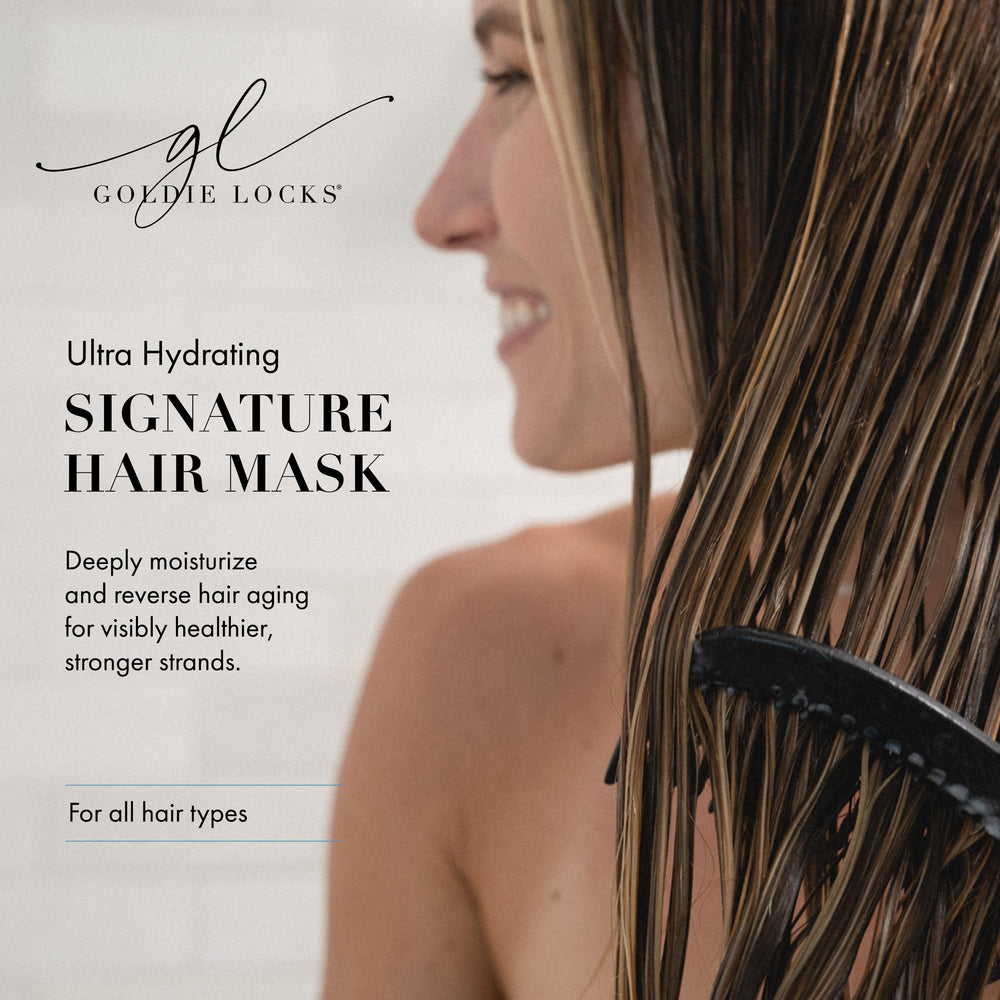 Creamy texture of Goldie Locks mask delivers soft, shiny hair.