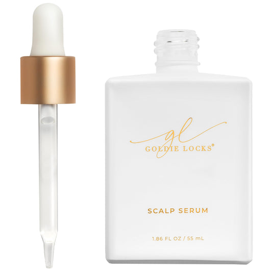 Goldie Locks Scalp Serum bottle for daily scalp nourishment and lightweight hydration.