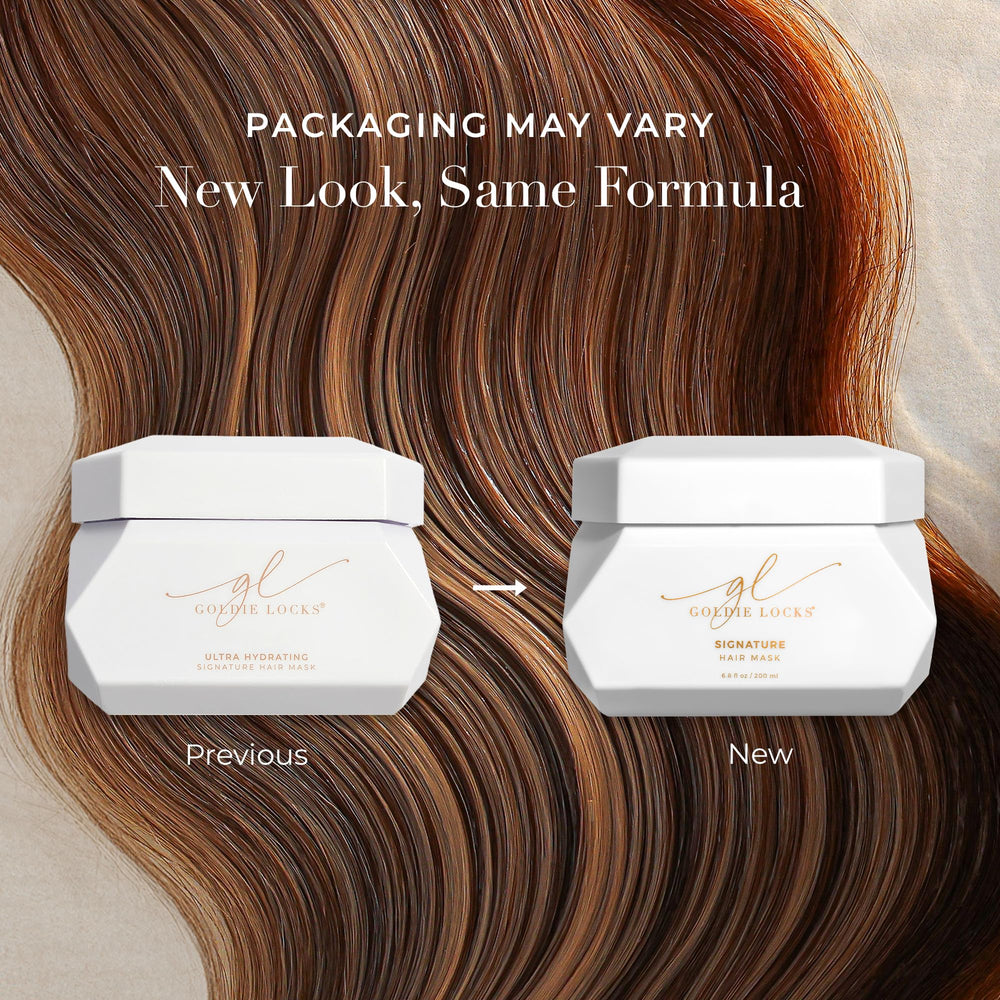 Goldie Locks mask being applied, creamy texture for easy distribution.