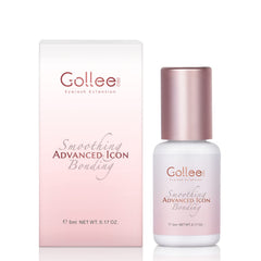 GOLLEEPRO bottle closeup shows transparent adhesive for precise lash extensions