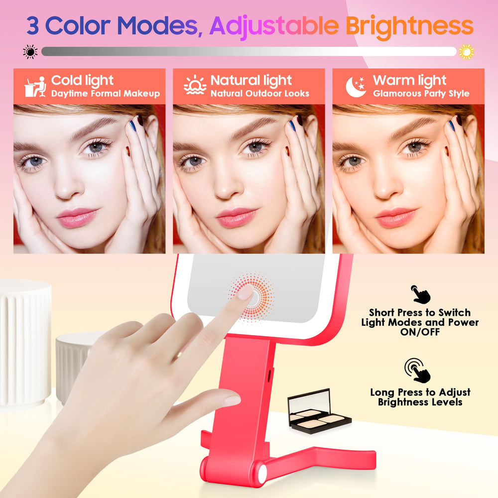 GOMIPURU double-sided mirror offers 1x and 30x views for brows and lashes