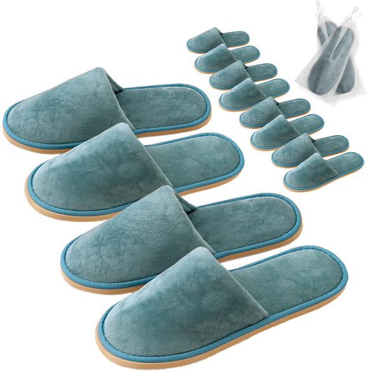 GONG GONG six-pair non-slip slippers packaged for guests in individual bags
