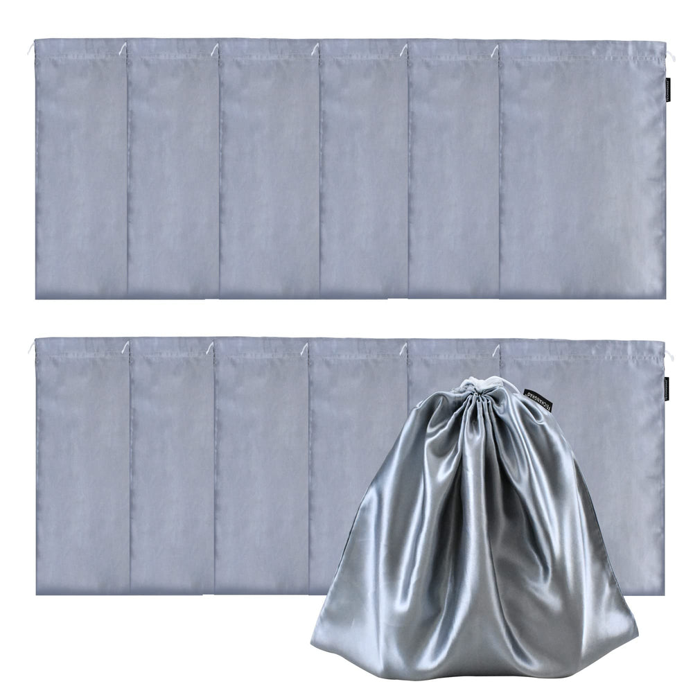 GONGKANGYUAN satin wig bag with drawstring closure for secure, portable storage.