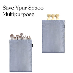GONGKANGYUAN twelve-piece satin bag set keeps essentials organized.