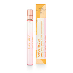 Good Chemistry Coco Blush travel spray bottle for on-the-go fragrance.