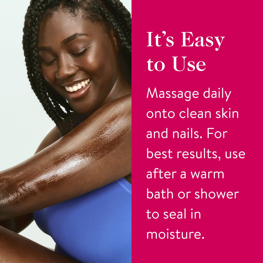 Close-up shows the lightweight texture of Naked Elixir Body Oil.
