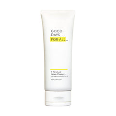 Good Days For All New Leaf Cleanser bottle close-up for gentle daily cleansing