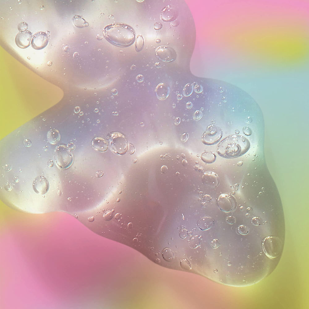 Cosmic Dew texture close-up with light, hydrating feel for sensitive skin