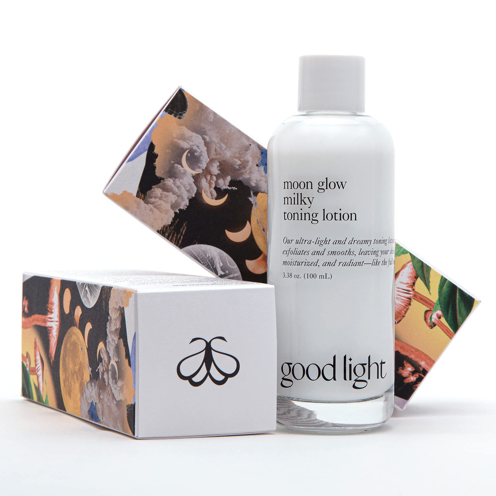 Good Light Moon Glow Milky Toner fragrance-free formula on hands.