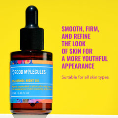 Good Molecules 1% Retinol Night Oil dropper ready for application