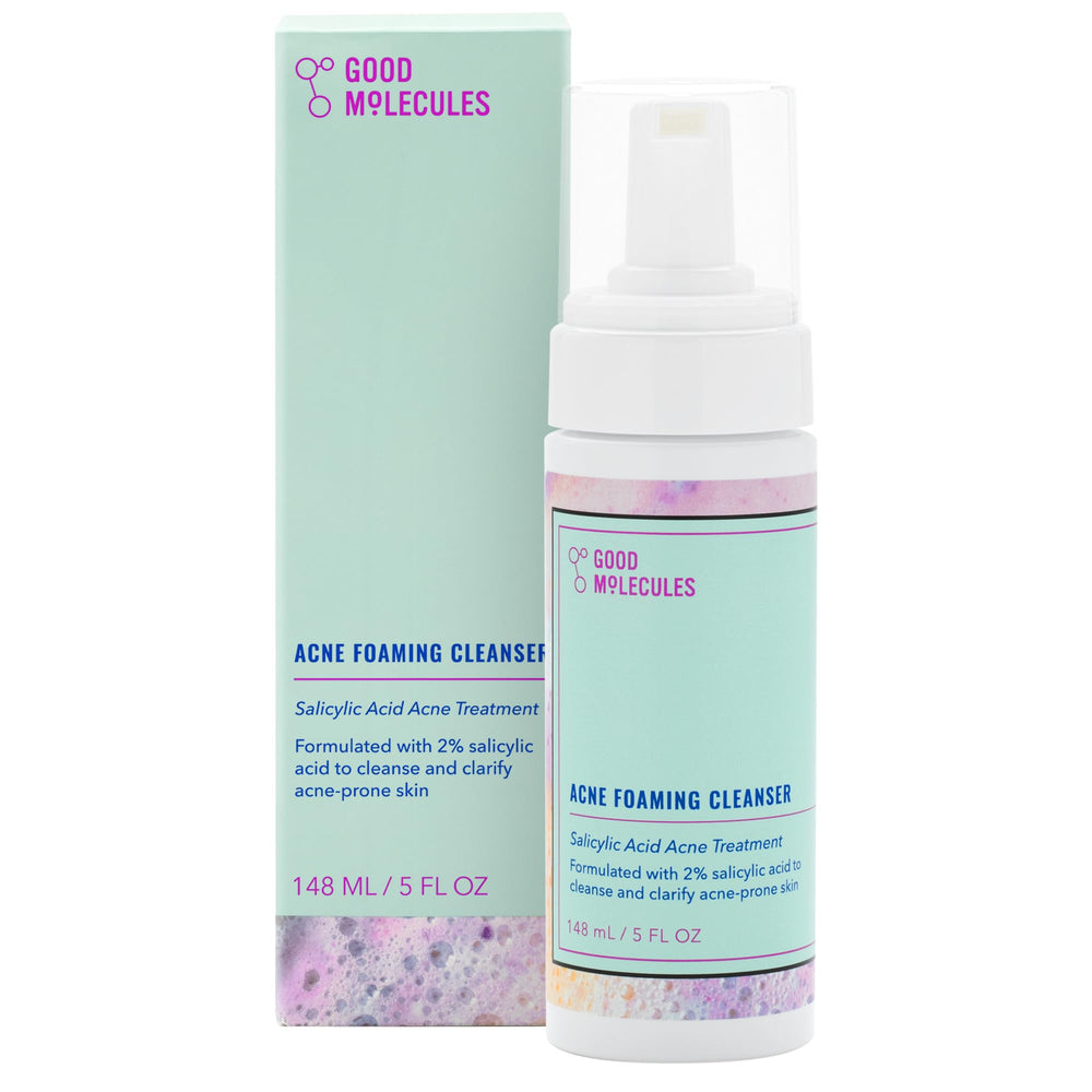 Good Molecules Acne Foaming Cleanser bottle for daily cleansing and acne-prone skin