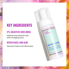 Good Molecules Acne Foaming Cleanser foam lather close-up demonstrates gentle cleansing and impurity removal