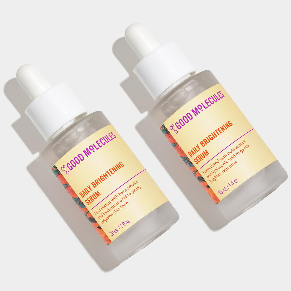 Good Molecules Daily Brightening Serum Pack 2 bottle front view for daily brightening