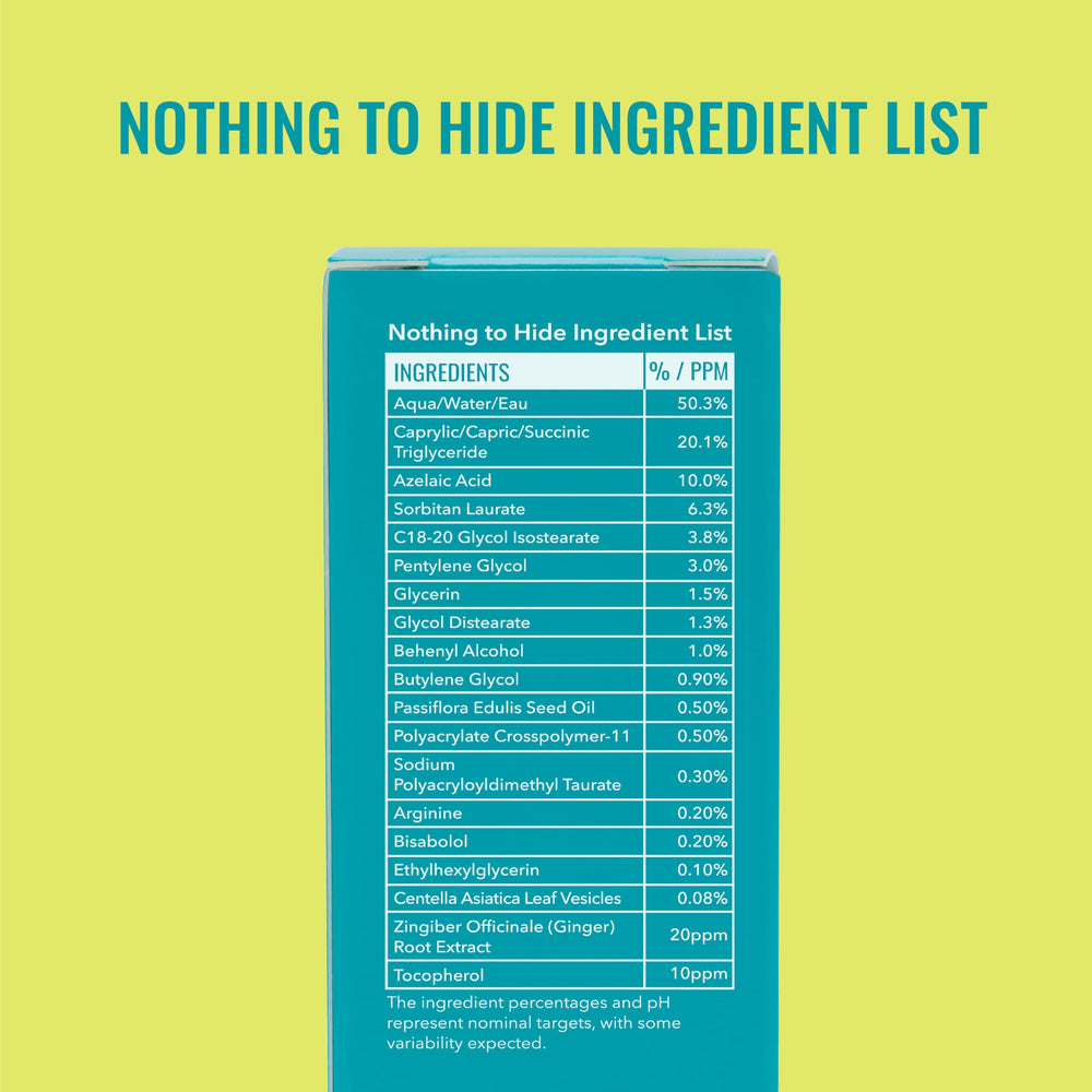 Good Molecules fragrance-free label closeup emphasizing gentle, irritation-free formulation.