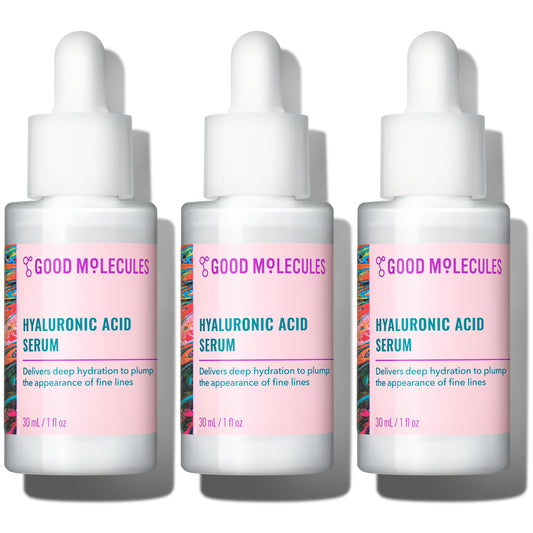 Good Molecules Hyaluronic Acid Serum Pack 3 bottles for consistent daily hydration
